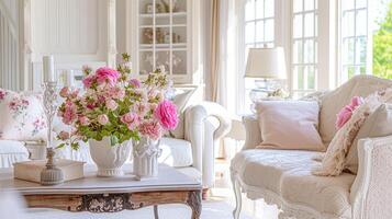 printemps fleurs dans ancien vase, magnifique floral arrangement, Accueil décor, mariage et fleuriste conception photo