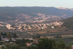 paysage dans les montagnes du nord d'israël. photo