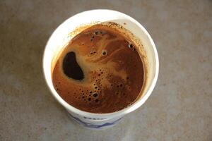 une tasse de chaud aromatique café. illustration . photo