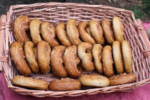 pain et boulangerie des produits sont vendu dans une boulangerie dans Israël. photo