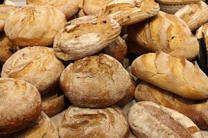 pain et boulangerie des produits sont vendu dans une boulangerie dans Israël. photo