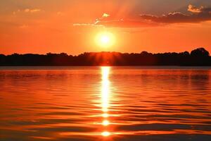 photo Stupéfiant le coucher du soleil dans le soir