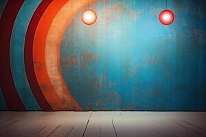 Contexte rétro minimalisme sensationnel avec spirale ,vieux minable mur copie espace photo