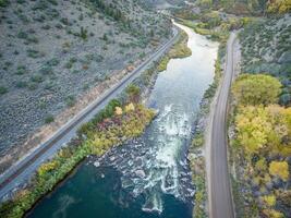 Colorado rivière rapide aérien vue photo