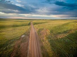 ranch route plus de Wyoming prairie photo