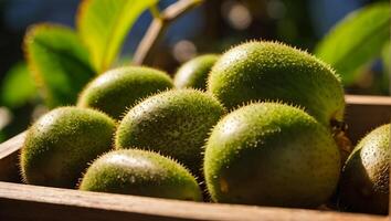 mûr kiwi de le jardin récolte photo