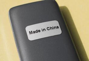fabriqué dans Chine signe photo