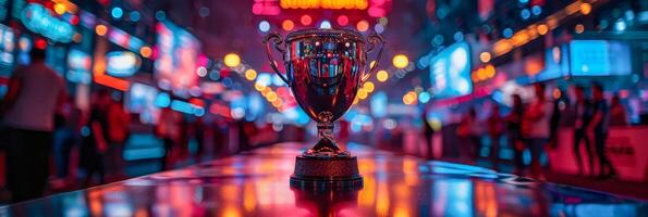 violet trophée sur table photo