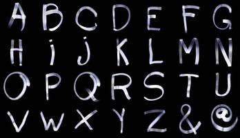 light painting alphabets complets de a à z photo
