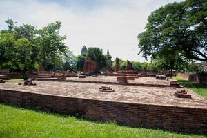 wat mahathat ancien à historique parc à ayutthaya historique parc, phra Nakhon si ayutthaya province, Thaïlande photo