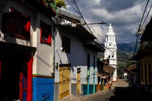 vue de le magnifique patrimoine ville de salamine situé à le département de caldas dans Colombie photo