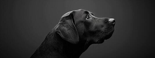 minimaliste chien vue de côté avec fond photo