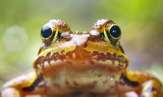 fermer portrait de une rana arvalis photo