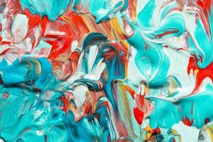 surface de peinture multicolore créative vue de dessus