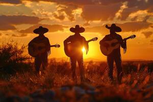 ai généré mariachi groupe, cinco de mayo fête. ai généré photo