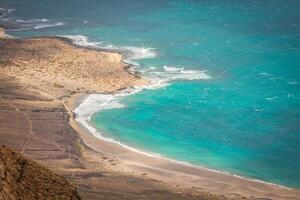 vue de le partie de graciosa île de mirador del Rio, lanzarote île, canari îles, Espagne photo