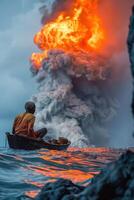 ai généré la nature fureur, captivant le émotif spectacle de une Naturel catastrophe destructeur pouvoir. témoin le impact et résistance dans le visage de la nature colère photo