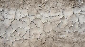 ai généré une rugueux, texturé béton surface avec des fissures et texture. génératif ai photo