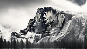 ai généré hyper zoomé dans la perspective de Montagne. génératif ai photo