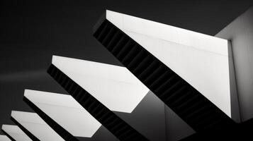 ai généré une monochrome architectural détail avec fort lignes. génératif ai photo