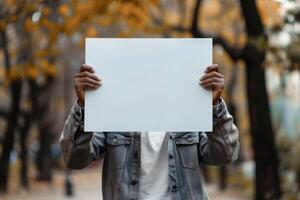 ai généré la personne en portant blanc signe photo