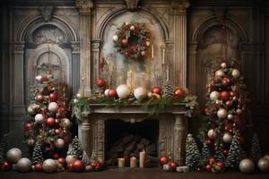 ai généré captivant et complexe Noël décorations. génératif ai photo