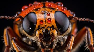 ai généré extrême hyperzoom de une coccinelle. génératif ai photo