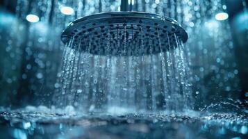 douche tête avec pluie photo