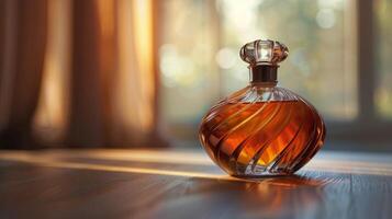 bouteille de parfum sur table photo