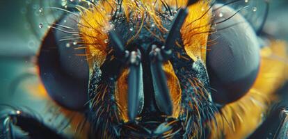 proche en haut coup de une mouche insecte photo