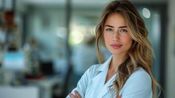 femme dans blanc chemise pose pour image photo