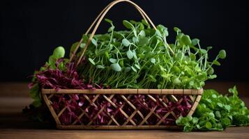 moderne panier en portant minuscule citrouilles photo