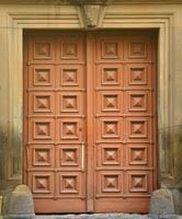 le texture de le vieux en bois porte. Extérieur vue photo