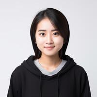 portrait de une Jeune asiatique femme adapté pour beauté ou mode industrie photo
