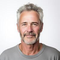 portrait de une mature homme pour soins de santé ou mode de vie utilisation photo