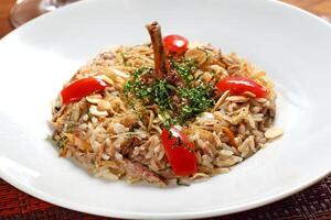 canard riz, une classique Portugais plat photo