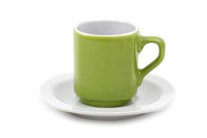 magnifique tasse pour café sur blanc Contexte photo