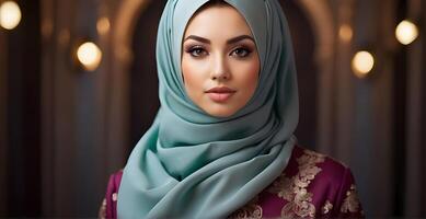 Jeune adulte femmes portant hijab dans une magnifique style photo