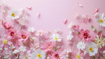 magnifique printemps fleurs sur papier Contexte , photo