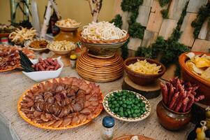 Viande épicerie fine assiette photo