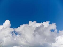 blanc duveteux cumulus des nuages dans le été ciel, Naturel des nuages Contexte photo