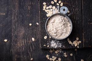 gluten gratuit en bonne santé biologique avoine farine photo