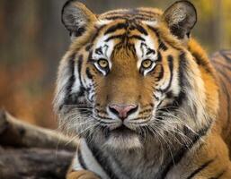 expressif portrait de une tigre photo