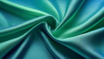 bleu vert soie tissu Contexte photo