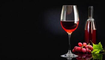 rouge du vin dans une noir photo studio Contexte