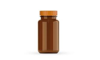 vide marron verre supplément bouteille pour médicament photo
