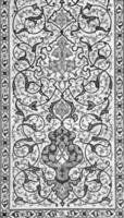 géométrique traditionnel islamique ornement. fragment de une céramique mosaïque. noir et blanche. photo