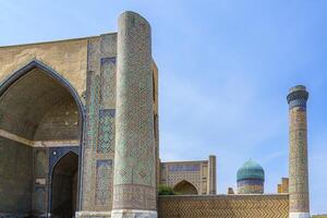 bibi-khanym mosquée dans samarcande, Ouzbékistan. photo