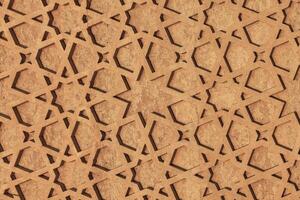 géométrique traditionnel islamique ornement. fragment de une mosaïque. photo