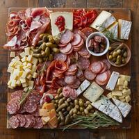 luxueux charcuterie assortiment photo